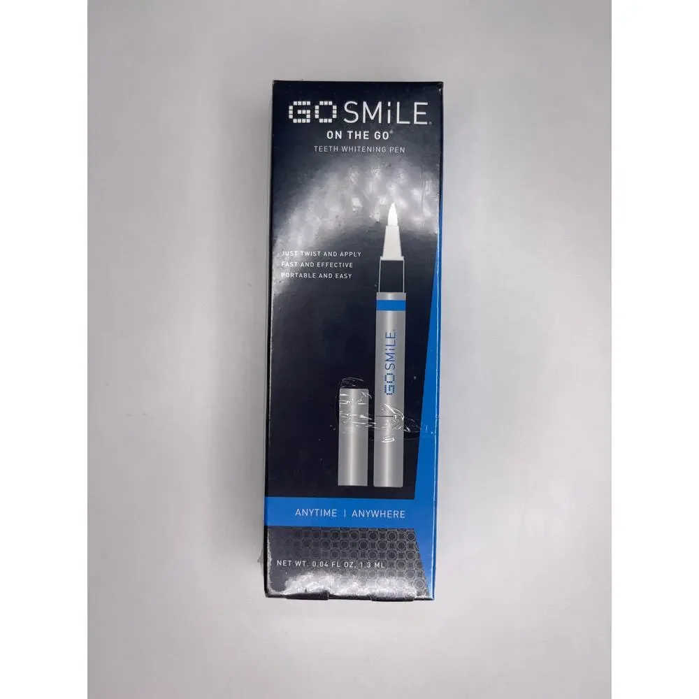 GO SMILE On The Go Teeth Whitening Pen .04 oz, Travel Dental Care, New + Sealed!